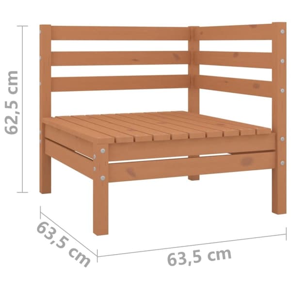 vidaXL 2-seters hagesofa honningbrun heltre furu