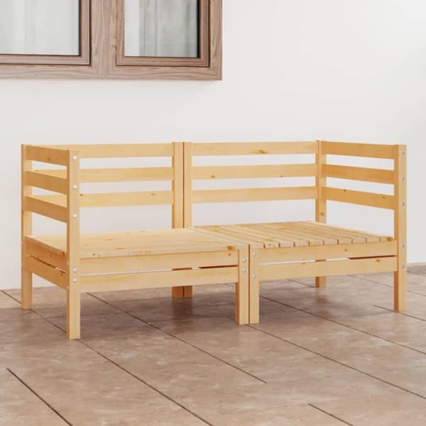 vidaXL 2-personers havesofa massivt fyrretræ