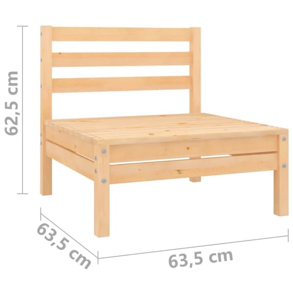 vidaXL 2-seters hagesofa heltre furu