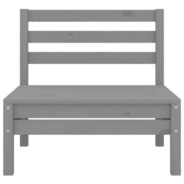 vidaXL 2-personers havesofa massivt fyrretræ grå