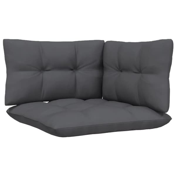 vidaXL 2-personers havesofa med antracitgrå hynder massivt fyrretræ