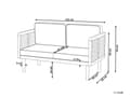 Miniatyrbillede 3 af 9: Havesofa Akacietræ Polyester 2 Personers Loungesofa til Udendørs Terrasse Have Tilbehør Lamel Design Moderne Indretning Havemøbel