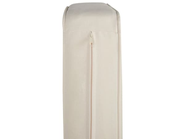 Trädgårdssoffa Akaciaträ 76 cm Ljusbeige Sittkudde Stoppad Ribbad Design Utomhus Veranda Modern Stil