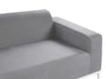 Miniatyrbilde 7 av 10: Hagesofa Grått stofftrekk Hvite aluminiumsben Innendørs utemøbler Værbestandig utendørs