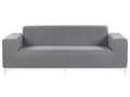 Miniatyrbilde 1 av 10: Hagesofa Grått stofftrekk Hvite aluminiumsben Innendørs utemøbler Værbestandig utendørs
