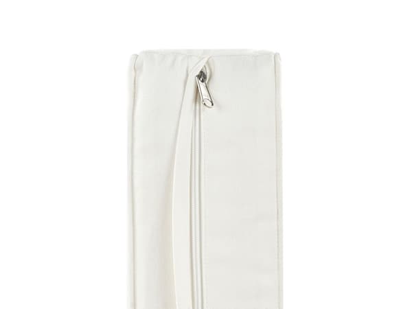 Hagesofa Naturlig Rotting Utendørs 3-seters med Off-white Puter Flettet Tradisjonell Boho Stue