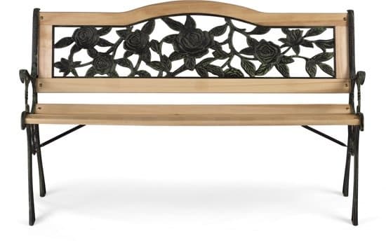 Parkbænk med ryglæn 123,5 x 74 x 48 cm