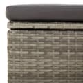 Miniatyrbillede 8 af 11: vidaXL fodskammel med hynde til haven 55x55x30 cm polyrattan grå