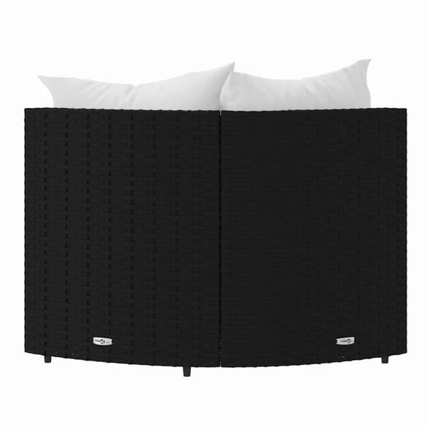 vidaXL hjørnemoduler til havesofa 2 stk. med hynder polyrattan sort