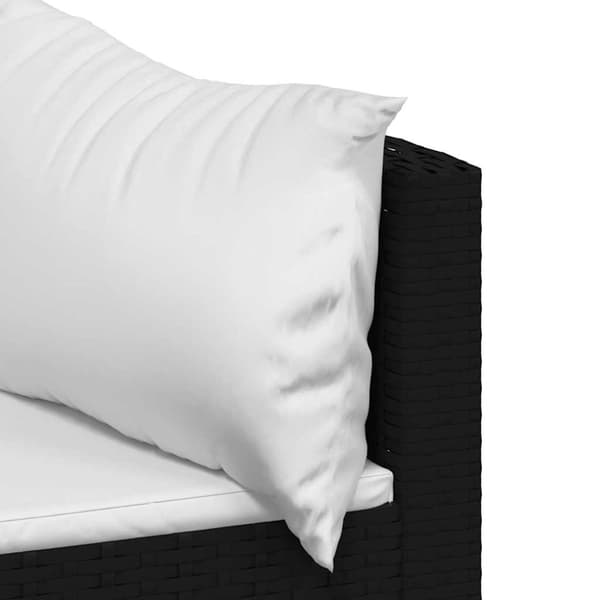vidaXL hjørnemoduler til havesofa 2 stk. med hynder polyrattan sort