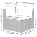 Miniatyrbillede 9 af 10: vidaXL hjørnemodul til havesofa med hynder polyrattan sort