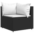 Miniatyrbillede 4 af 11: vidaXL hjørnemoduler til havesofa 2 stk. med hynder polyrattan sort