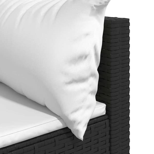 vidaXL hjørnemoduler til havesofa 2 stk. med hynder polyrattan sort