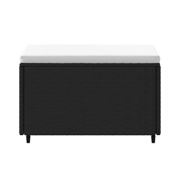 vidaXL fodskamler til have 2 stk. med hynder polyrattan sort