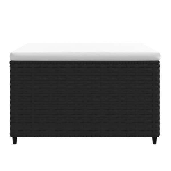 vidaXL fodskamler til have 2 stk. med hynder polyrattan sort
