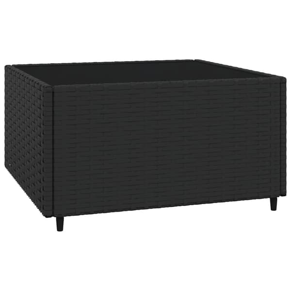 vidaXL loungesæt til haven 3 dele med hynder polyrattan sort