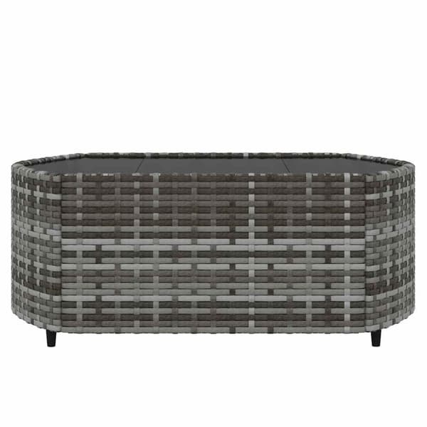 vidaXL loungesæt til haven 3 dele med hynder polyrattan grå