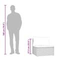Miniatyrbillede 9 af 9: vidaXL midtermodul til havesofa med hynder polyrattan sort