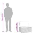 Miniatyrbillede 9 af 9: vidaXL midtermodul til havesofa med hynde polyrattan grå