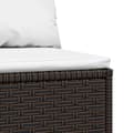 Miniatyrbillede 7 af 10: vidaXL midtermoduler til havesofa 2 stk. med hynder polyrattan brun