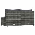 Miniatyrbillede 6 af 10: vidaXL midtermoduler til havesofa 2 stk. med hynder polyrattan grå