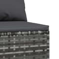 Miniatyrbillede 7 af 10: vidaXL midtermoduler til havesofa 2 stk. med hynder polyrattan grå