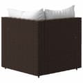 Miniatyrbillede 7 af 11: vidaXL hjørnemoduler til havesofa 2 stk. med hynder polyrattan brun