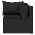 Miniatyrbillede 5 af 11: vidaXL hjørnemoduler til havesofa 2 stk. med hynder polyrattan sort