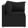 Miniatyrbillede 6 af 11: vidaXL hjørnemoduler til havesofa 2 stk. med hynder polyrattan sort