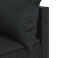 Miniatyrbillede 8 af 11: vidaXL hjørnemoduler til havesofa 2 stk. med hynder polyrattan sort