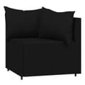 Miniatyrbillede 4 af 11: vidaXL hjørnemoduler til havesofa 2 stk. med hynder polyrattan sort