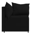 Miniatyrbillede 6 af 11: vidaXL hjørnemoduler til havesofa 2 stk. med hynder polyrattan sort
