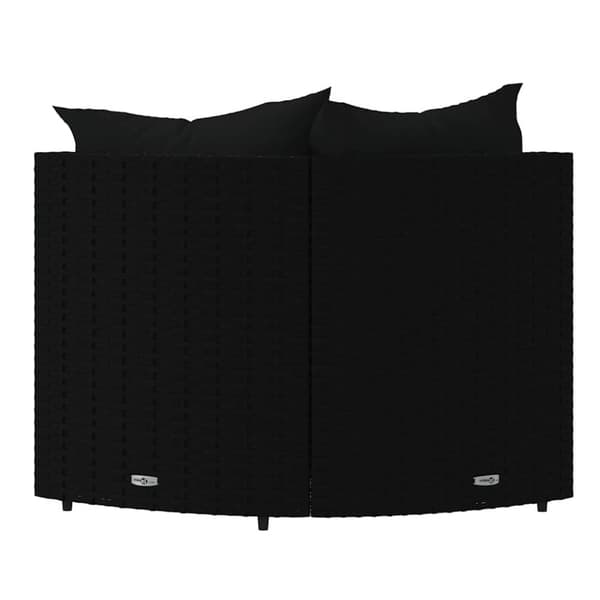 vidaXL hjørnemoduler til havesofa 2 stk. med hynder polyrattan sort