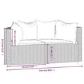 Miniatyrbillede 10 af 11: vidaXL hjørnemoduler til havesofa 2 stk. med hynder polyrattan sort