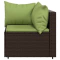 Miniatyrbillede 6 af 11: vidaXL hjørnemoduler til havesofa 2 stk. med hynder polyrattan brun