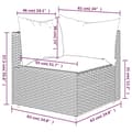 Miniatyrbillede 9 af 10: vidaXL hjørnemodul til havesofa med hynder polyrattan brun