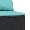 Miniatyrbillede 7 af 10: vidaXL midtermoduler til havesofa 2 stk. med hynder polyrattan sort