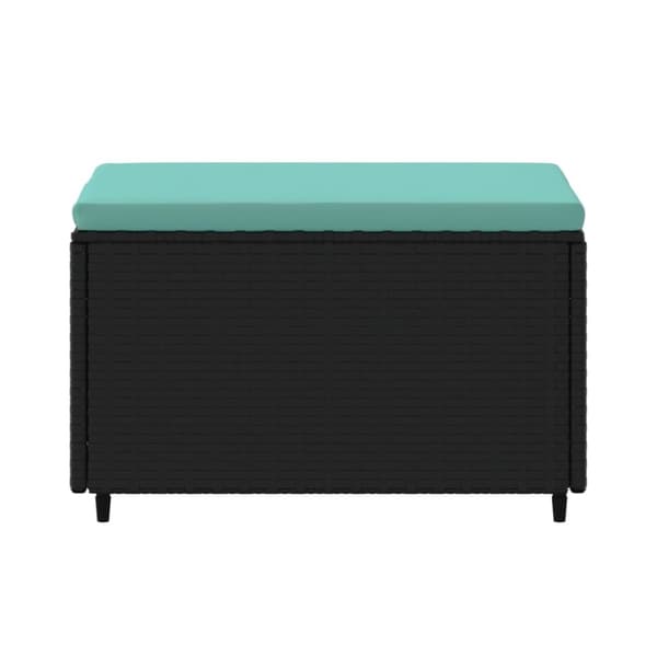 vidaXL fodskamler til have 2 stk. med hynder polyrattan sort
