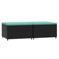 Miniatyrbillede 2 af 9: vidaXL fodskamler til have 2 stk. med hynder polyrattan sort