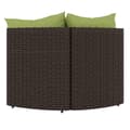 Miniatyrbillede 7 af 11: vidaXL hjørnemoduler til havesofa 2 stk. med hynder polyrattan brun