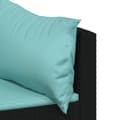Miniatyrbillede 8 af 11: vidaXL hjørnemoduler til havesofa 2 stk. med hynder polyrattan sort