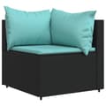 Miniatyrbillede 4 af 11: vidaXL hjørnemoduler til havesofa 2 stk. med hynder polyrattan sort
