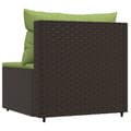 Miniatyrbillede 5 af 9: vidaXL midtermodul til havesofa med hynde polyrattan brun