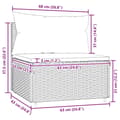 Miniatyrbillede 8 af 9: vidaXL midtermodul til havesofa med hynde polyrattan brun