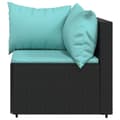 Miniatyrbillede 4 af 10: vidaXL hjørnemodul til havesofa med hynder polyrattan sort