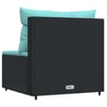 Miniatyrbillede 5 af 9: vidaXL midtermodul til havesofa med hynder polyrattan sort