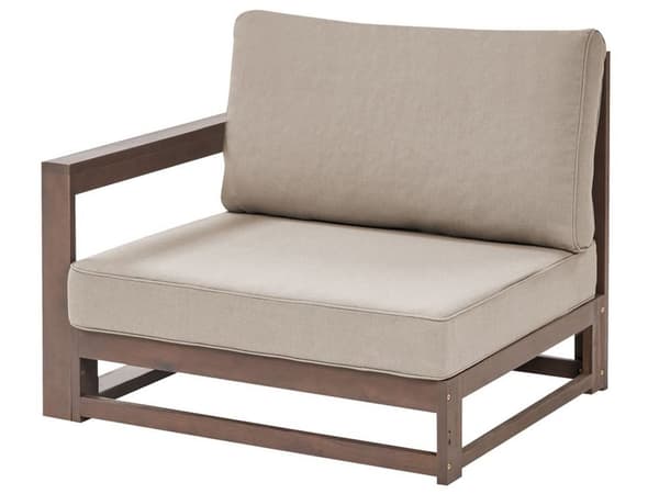 Hagesofa Mørkt tre Taupe Akasietre 2-seter med puter Moderne design Uteplass Hagemøbler