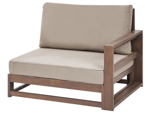 Hagesofa Mørkt tre Taupe Akasietre 2-seter med puter Moderne design Uteplass Hagemøbler