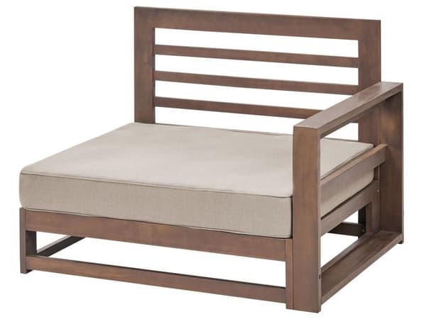 Hagesofa Mørkt tre Taupe Akasietre 2-seter med puter Moderne design Uteplass Hagemøbler