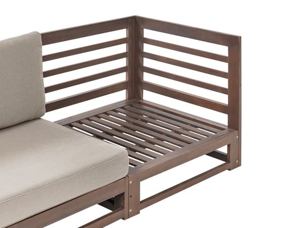 Hagesofa Mørkt Akasietre Tre Utendørs 2-seter med puter Moderne Design